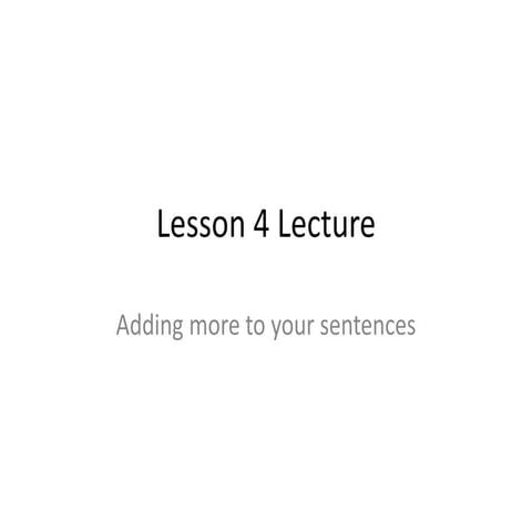Lesson 4 lecture