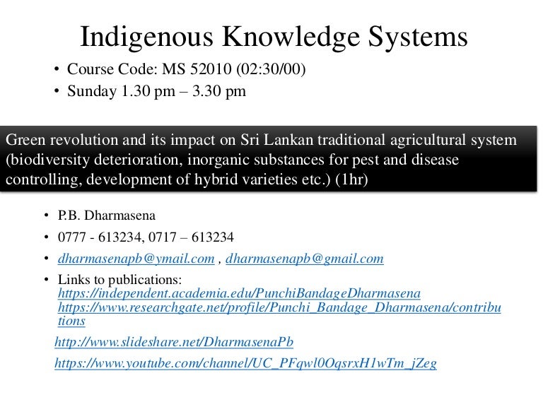 Indigenous Knowledge Systems 4