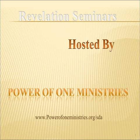 Lesson 4 Revelation Seminars  Good News For All People