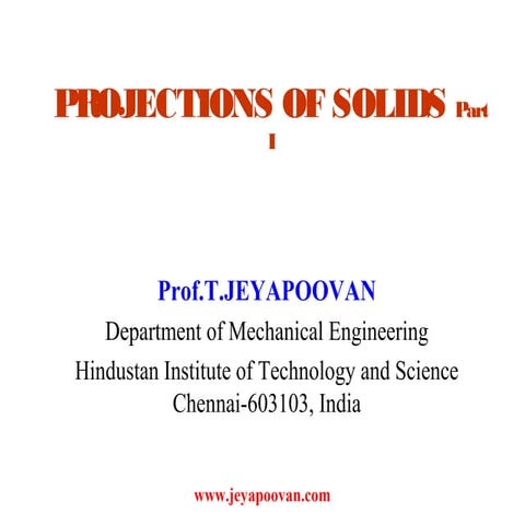 Lesson 4 Projections of Solids - Part I