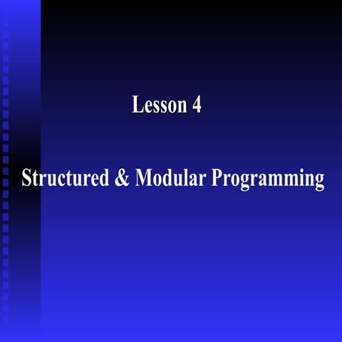 lesson 4 Structured programming.ppt good one | PPT