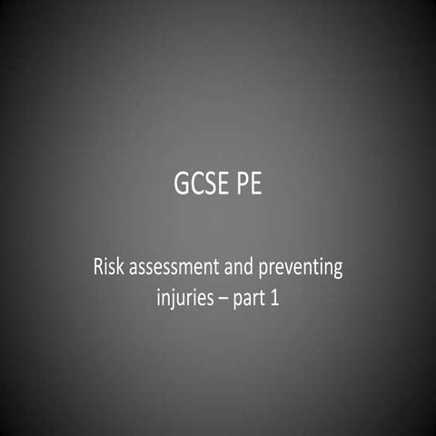 1.2.1 Lesson 5 - risk assessment part 1