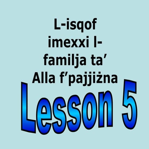 Lesson 5