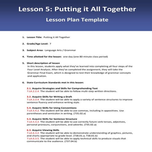 Lesson 5 | PDF