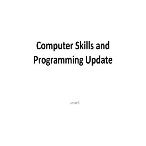 Lesson 5