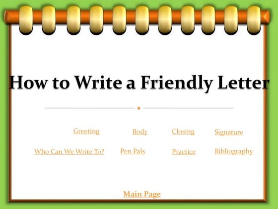 How to Write a Friendly Letter | PPTX