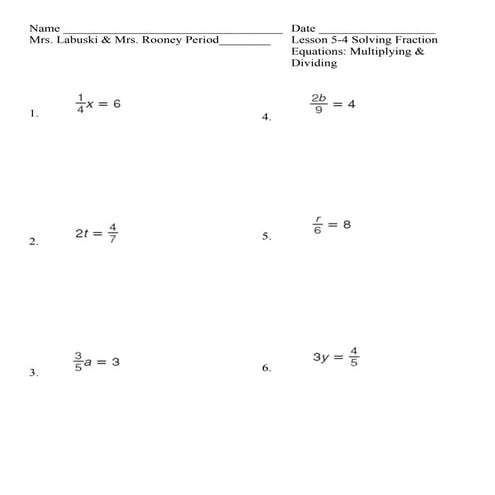 Lesson 5 4 solving equations