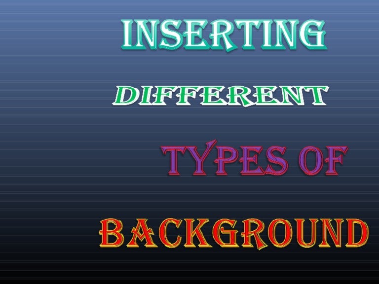 Types of background in MS Frontpage 2003