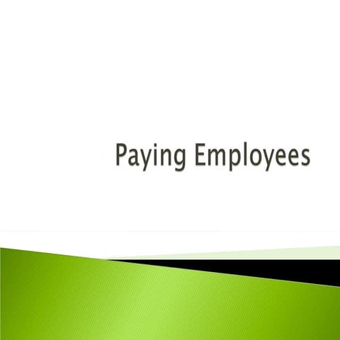 Paying Employees
