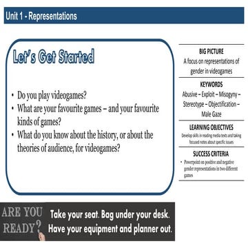 Lesson 5 gender and videogames