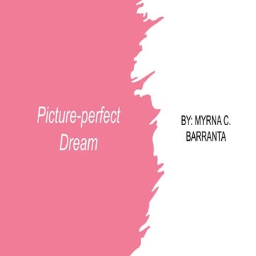 Lesson 5 picture perfect dream