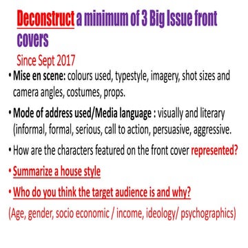 Lesson 5 target audience and NEA plan 15 01 17