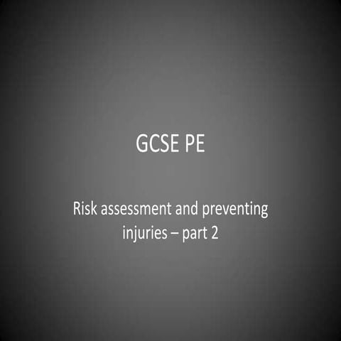 1.2.1 Lesson 6  - risk assessment part 2
