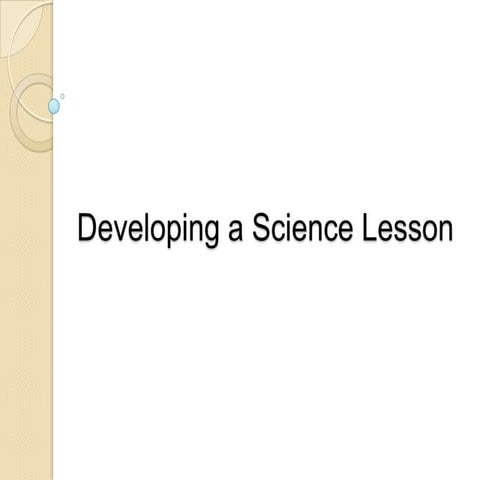 Developing A Science Lesson