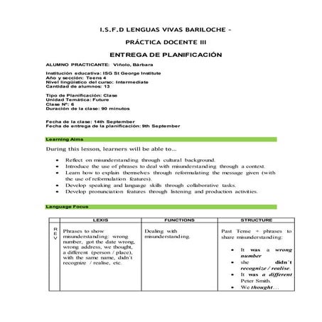 Lesson 14th September