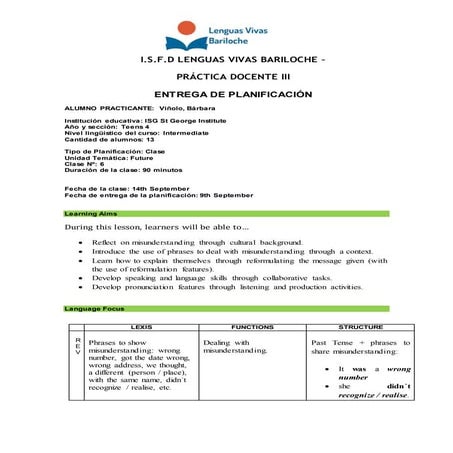 Lesson 14th September