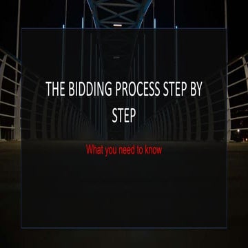 Construction Bidding Step-by-Step