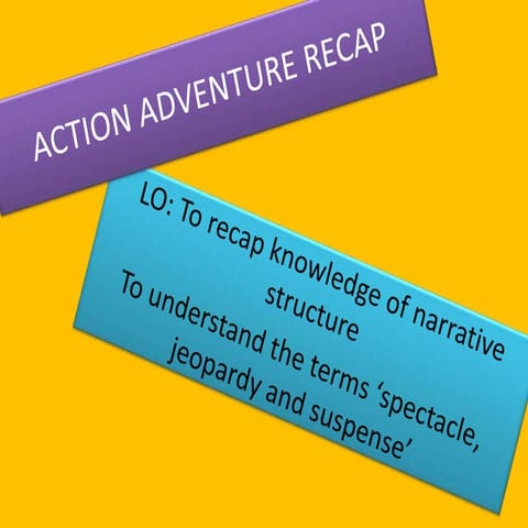 Lesson 6 - Action Adventure jeopardy and suspense