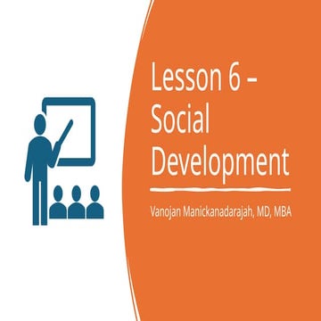 Lesson 6 - Social Development of Milestones