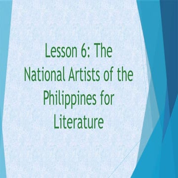 Lesson 6 - The National Artists in Litrature.pptx