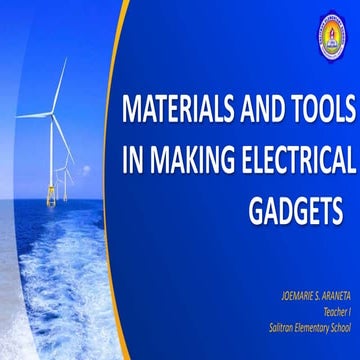 Lesson 6 conducting simple electrical gadgets