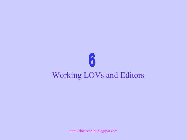 Oracle Forms Creation-List of Values (LOV)