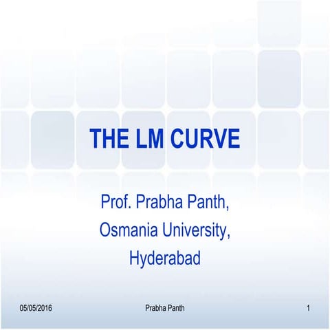 The LM curve