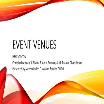 Lesson 7   event venues