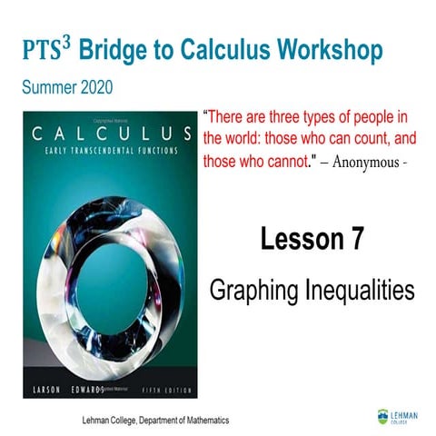 Lesson 7: Graphing Inequalities