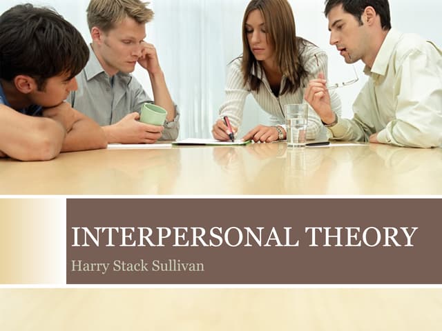 Sullivan's interpersonal theory 