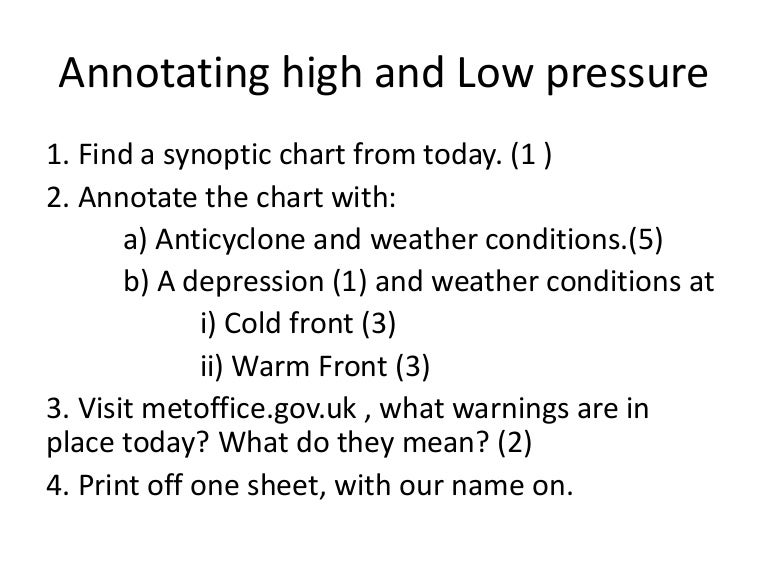 Lesson 7 it annotating high and low pressure