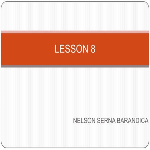 Lesson 8