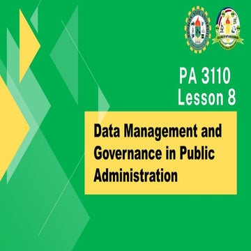 Comprehensive Data Management and Governance in Public Administration ...