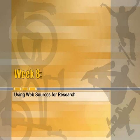 Lesson 8: Using the Web for Research