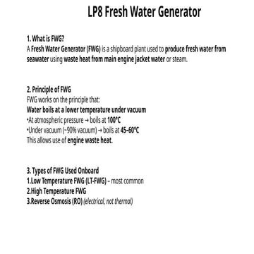 Fresh Water Generator | PDF