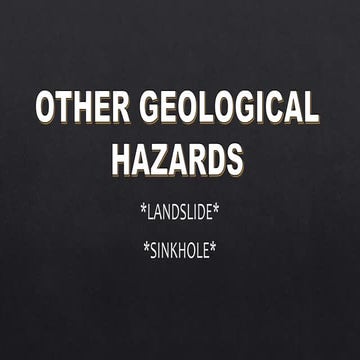 Other Geological Hazards