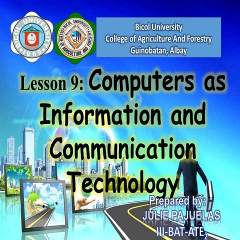 Lesson 9.Computers as Information and Communication Technology ...