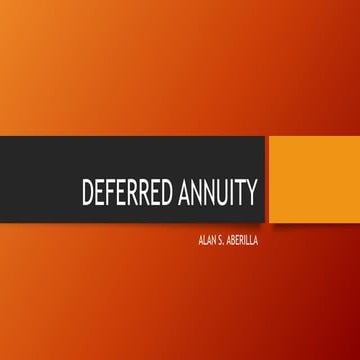 Lesson 9   deferred annuity
