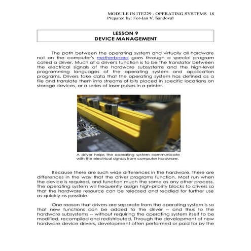 Lesson 9 Device Management