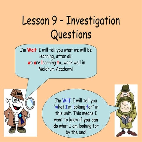 Lesson 9 Investigation Questions