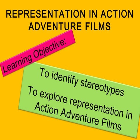 GCSE Media Action Adventure Lesson 7 - Representation | PPT
