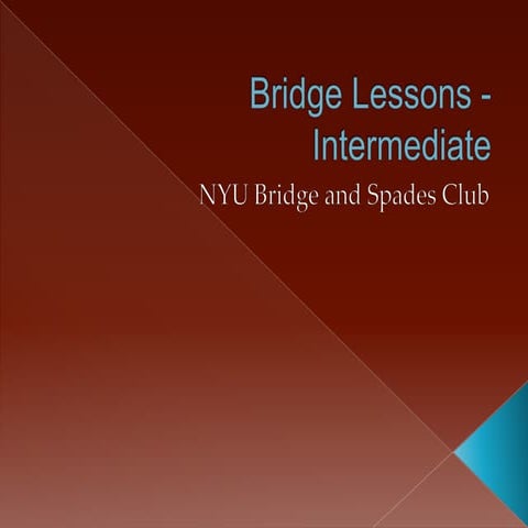 Bridge 1 Basics And Opening | PPT