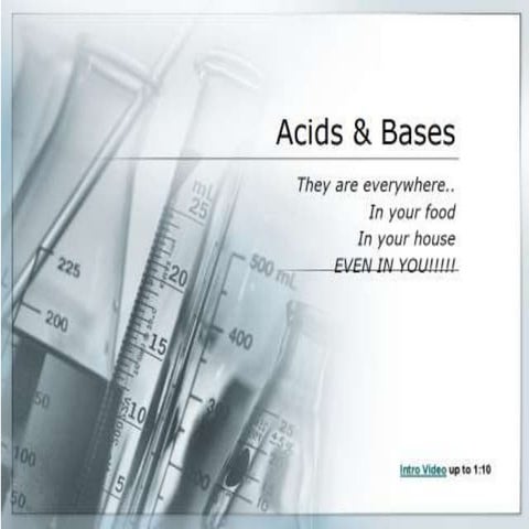 Lesson 9 acids and bases