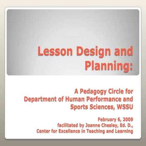 Lesson Design And Planning