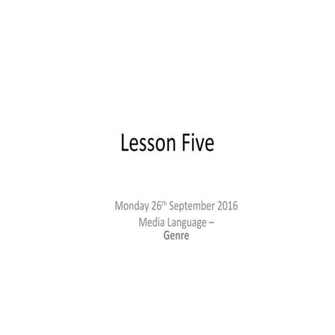 Lesson five