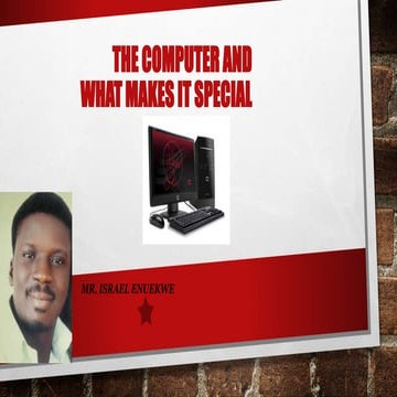THE COMPUTER AND WHAT MAKES IT SPECIAL