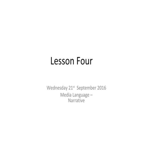 Lesson four