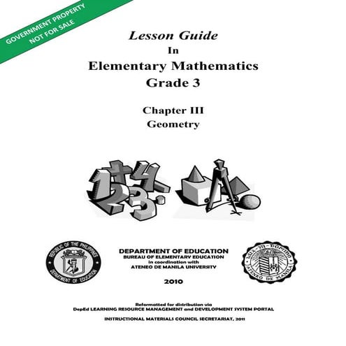 Lesson guide   gr. 3 chapter iii -geometry v1.0