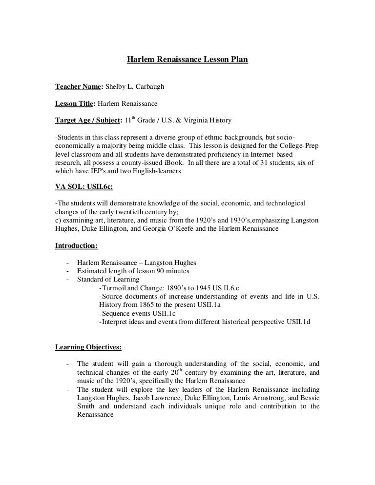 Lesson Harlem Ren Pdf