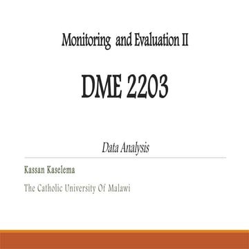 KASSAN KASELEMA. LESSON IV. D. DATA ANALYSIS